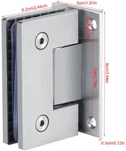Cargar imagen en el visor de la galería, Bisagra de acero inoxidable 201 para puerta de cristal hasta 50Kg.