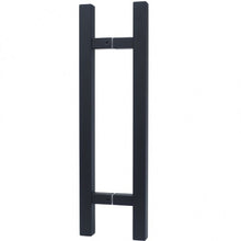 Cargar imagen en el visor de la galería, Tirador doble de acero inoxidable para puerta de madera o cristal.