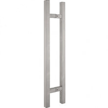 Cargar imagen en el visor de la galería, Tirador doble de acero inoxidable para puerta de madera o cristal.