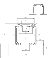 Cargar imagen en el visor de la galería, Carril de Aluminio falso techo.