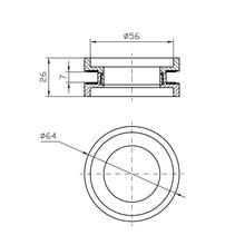Cargar imagen en el visor de la galería, Tirador-Uñero pasante de acero inoxidable para puerta de cristal.