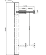 Cargar imagen en el visor de la galería, Tirador de acero inoxidable negro para puerta de madera o cristal.