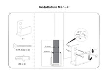 Cargar imagen en el visor de la galería, Guía inferior de acero ajustable a pared Rustic para puerta de madera.