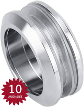 Cargar imagen en el visor de la galería, Pack 10 Tirador-Uñero redondo ciego de acero inoxidable para puerta de cristal.