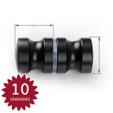 Cargar imagen en el visor de la galería, Pack 10 Tirador negro mate de aluminio.