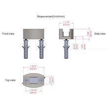 Cargar imagen en el visor de la galería, Guía inferior regulable de acero inoxidable para puerta de cristal