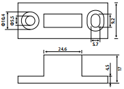 Cargar imagen en el visor de la galería, Guía inferior de acero inoxidable para puerta de madera