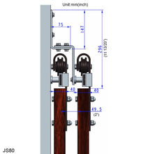 Cargar imagen en el visor de la galería, Juego de soportes para puertas en paralelo - accesorios para puertas