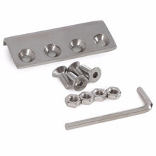 Cargar imagen en el visor de la galería, Unión de carril de acero inoxidable Rustic - accesorios para puertas