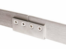 Cargar imagen en el visor de la galería, Unión de carril de acero inoxidable Rustic - accesorios para puertas