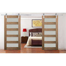 Cargar imagen en el visor de la galería, Unión de carril de acero inoxidable Rustic - accesorios para puertas