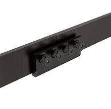 Cargar imagen en el visor de la galería, Unión de carril de acero negro Rustic - accesorios para puertas