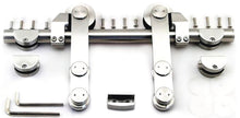 Cargar imagen en el visor de la galería, Kit Sienna Cristal de acero inoxidable para puertas de hasta 120kg - accesorios para puertas