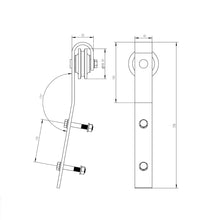 Cargar imagen en el visor de la galería, Juego de colgaderos Rustic para escalera - accesorios para puertas