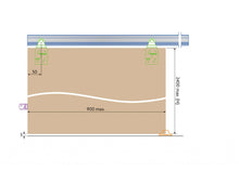 Cargar imagen en el visor de la galería, Kit Single Top con carril de aluminio para 1 puerta de hasta 45kg. - accesorios para puertas