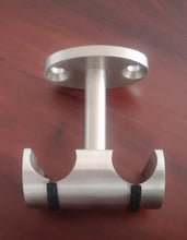 Cargar imagen en el visor de la galería, Soporte a techo de doble barra Sienna de acero inoxidable - accesorios para puertas