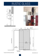 Cargar imagen en el visor de la galería, Kit Rustic Cristal de acero inoxidable para puertas de hasta 80kg - accesorios para puertas