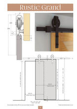 Cargar imagen en el visor de la galería, Kit Rustic Grand 80 para puertas de hasta 80kg. - accesorios para puertas