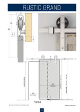 Cargar imagen en el visor de la galería, Kit Rustic Grand 80 de acero inoxidable para puertas de hasta 80kg. - accesorios para puertas