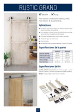 Cargar imagen en el visor de la galería, Kit Rustic Grand 80 de acero inoxidable para puertas de hasta 80kg. - accesorios para puertas