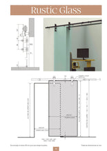 Cargar imagen en el visor de la galería, Kit Rustic Cristal de acero negro para puertas de hasta 80kg. - accesorios para puertas