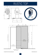 Cargar imagen en el visor de la galería, Kit Rustic Top de acero inoxidable para puertas de hasta 80kg. - accesorios para puertas