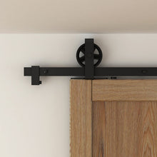 Cargar imagen en el visor de la galería, Kit Rustic Grand Top de acero negro para puertas de hasta 80kg. - accesorios para puertas