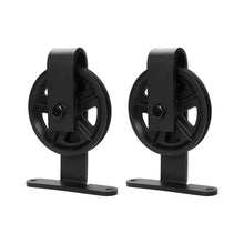 Cargar imagen en el visor de la galería, Kit Rustic Grand Top de acero negro para puertas de hasta 80kg. - accesorios para puertas