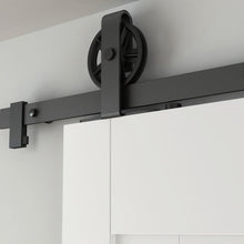 Cargar imagen en el visor de la galería, Kit Rustic Grand Top de acero negro para puertas de hasta 80kg. - accesorios para puertas
