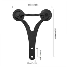 Cargar imagen en el visor de la galería, Kit Rustic 140 de acero negro para puertas de hasta 140kg. - accesorios para puertas