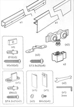 Cargar imagen en el visor de la galería, Kit Puerta Corredera Prisma 100 para puertas de madera o metal hasta 100Kg - accesorios para puertas