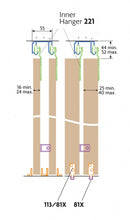 Cargar imagen en el visor de la galería, Kit Puerta Corredera Double Top con carril de aluminio para 2 puertas de hasta 45kg - accesorios para puertas