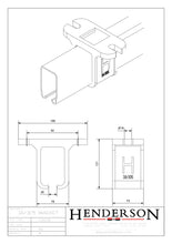 Cargar imagen en el visor de la galería, Abrazadera a techo de aluminio Henderson 3A-305 para carril 305.