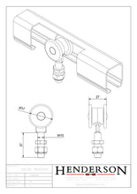 Cargar imagen en el visor de la galería, Colgadero Henderson 56.5K-S hasta 150Kg.