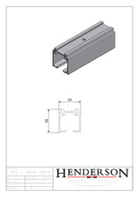 Cargar imagen en el visor de la galería, Carril de aluminio Henderson 280A hasta 100Kg. - accesorios para puertas