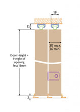 Cargar imagen en el visor de la galería, Kit Slipper con carril de aluminio para 2 puertas de hasta 9kg. - accesorios para puertas