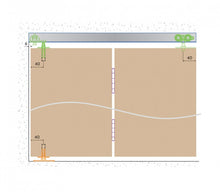 Cargar imagen en el visor de la galería, Kit Husky Folding 40 para puertas plegables de madera hasta 40kg. - accesorios para puertas