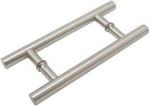 Cargar imagen en el visor de la galería, Tirador doble de acero inoxidable para puerta de madera o cristal. - accesorios para puertas