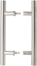 Cargar imagen en el visor de la galería, Tirador doble de acero inoxidable para puerta de madera o cristal. - accesorios para puertas