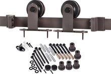Cargar imagen en el visor de la galería, Kit Rustic Top de acero negro para puertas de hasta 80kg - accesorios para puertas