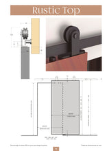 Cargar imagen en el visor de la galería, Kit Rustic Top de acero negro para puertas de hasta 80kg - accesorios para puertas
