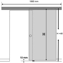 Cargar imagen en el visor de la galería, Kit Puerta Corredera Prisma 100 Negro para puertas de madera o metal hasta 100Kg - accesorios para puertas