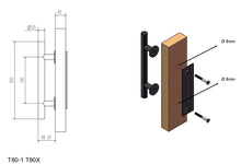 Cargar imagen en el visor de la galería, Tirador barra-oculto Rustic - accesorios para puertas