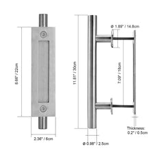 Cargar imagen en el visor de la galería, Tirador Inox barra-oculto Rustic - accesorios para puertas