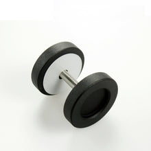 Cargar imagen en el visor de la galería, Tirador-Uñero redondo negro de acero para puerta de madera - accesorios para puertas