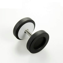 Cargar imagen en el visor de la galería, Tirador-Uñero redondo negro de acero para puerta de madera - accesorios para puertas