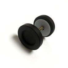 Cargar imagen en el visor de la galería, Tirador-Uñero redondo negro de acero para puerta de madera - accesorios para puertas