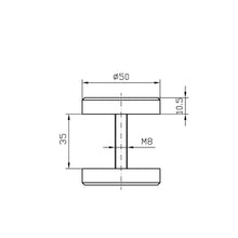 Cargar imagen en el visor de la galería, Tirador-Uñero redondo de acero inoxidable para puerta de madera - accesorios para puertas