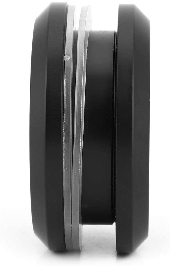 Tirador doble de acero inoxidable negro para puerta de madera o cristal.
