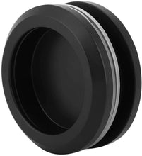 Cargar imagen en el visor de la galería, Tirador-Uñero redondo negro ciego de acero inoxidable para puerta de cristal - accesorios para puertas